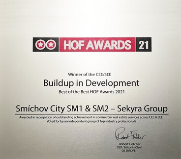 Smíchov City project wins at prestigious HOF Awards 2021