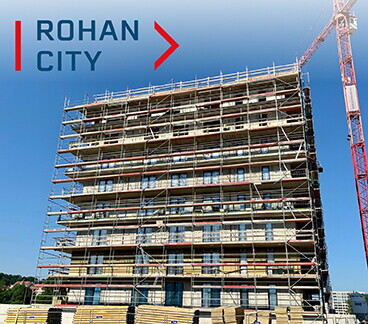 Rough construction of apartment houses Riviera Karlín completed