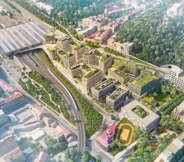 Construction of the Smíchov City South phase begins, dominated by the Česká spořitelna headquarters